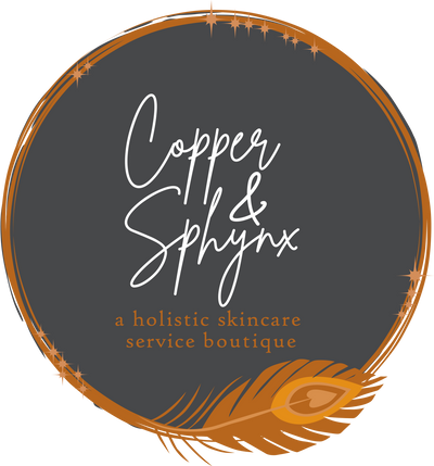 Copper & Sphynx logo, holistic skincare service boutique