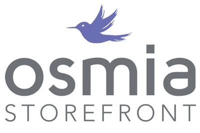 osmia storefront logo with bird design